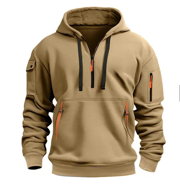Men’s Casual Sports Hoodie – Solid Color