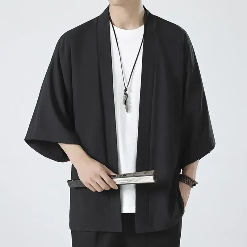 Black Samurai Haori Kimono – Unisex Japanese Style