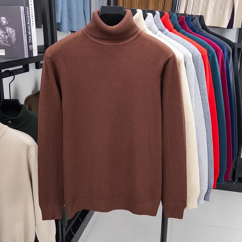 Slim Fit Men’s Turtleneck Pullover