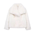 Chic Lapel Faux Fur Jacket