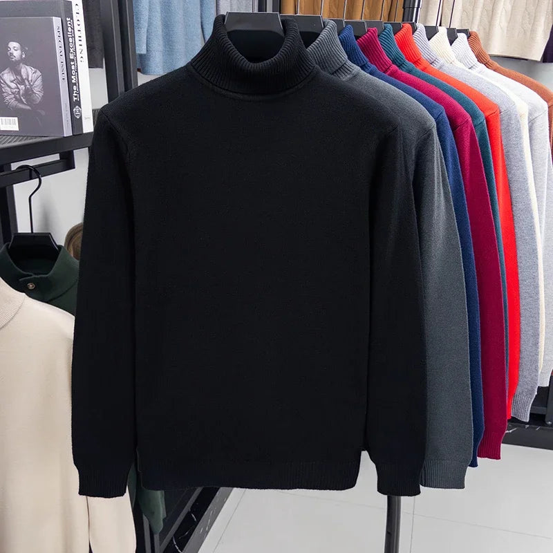 Slim Fit Men’s Turtleneck Pullover