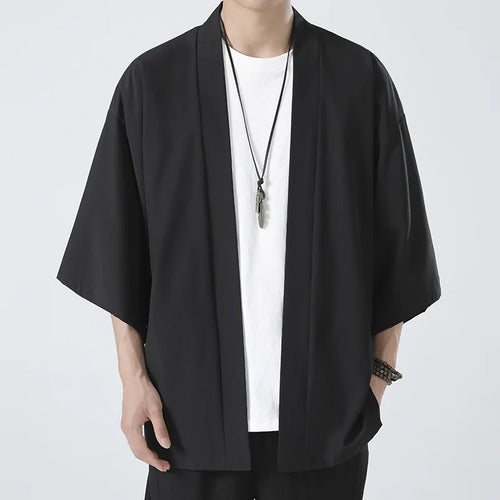 Black Samurai Haori Kimono – Unisex Japanese Style