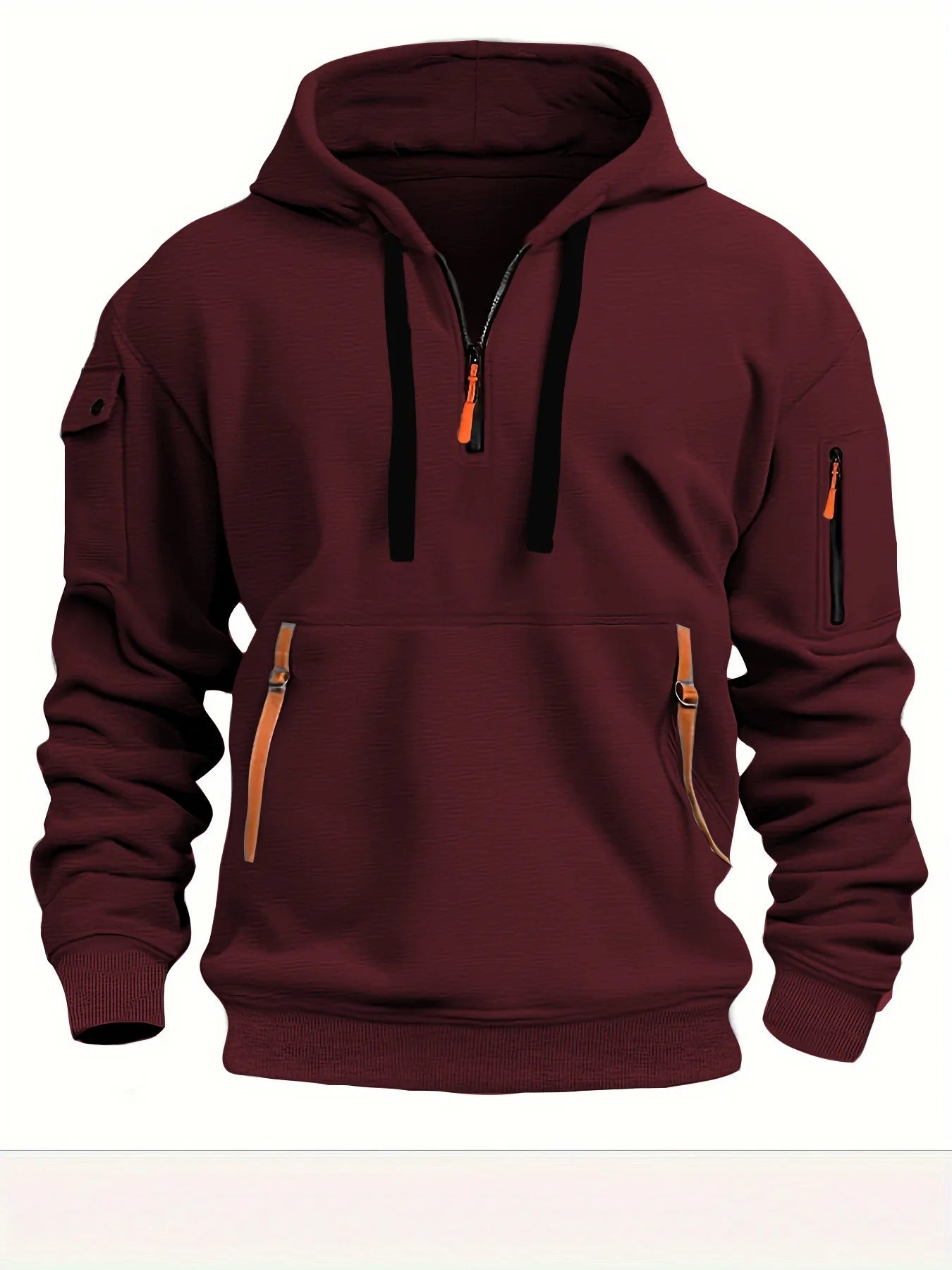 Men’s Casual Sports Hoodie – Solid Color