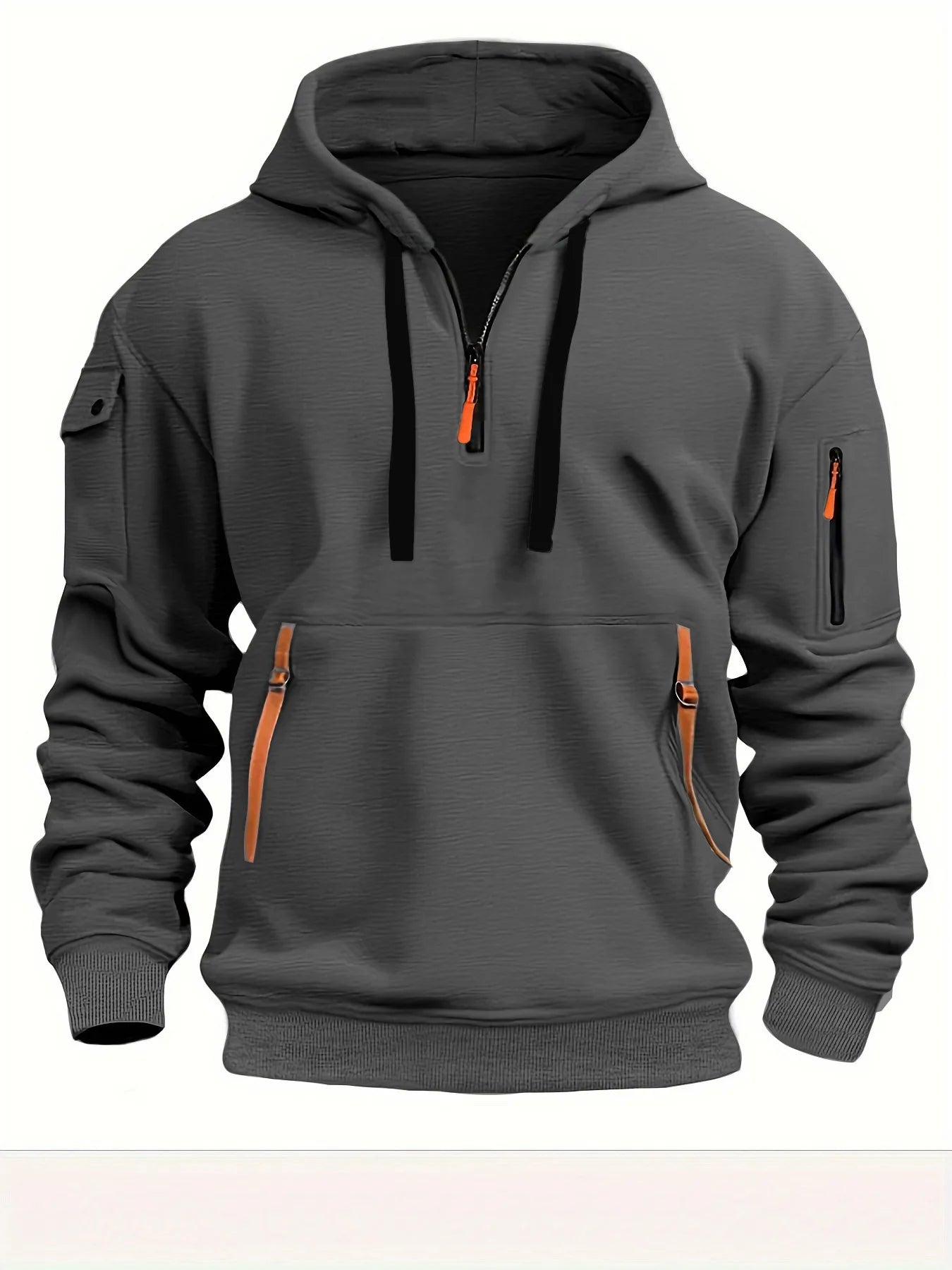 Men’s Casual Sports Hoodie – Solid Color