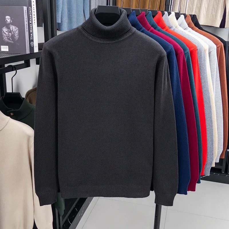 Slim Fit Men’s Turtleneck Pullover
