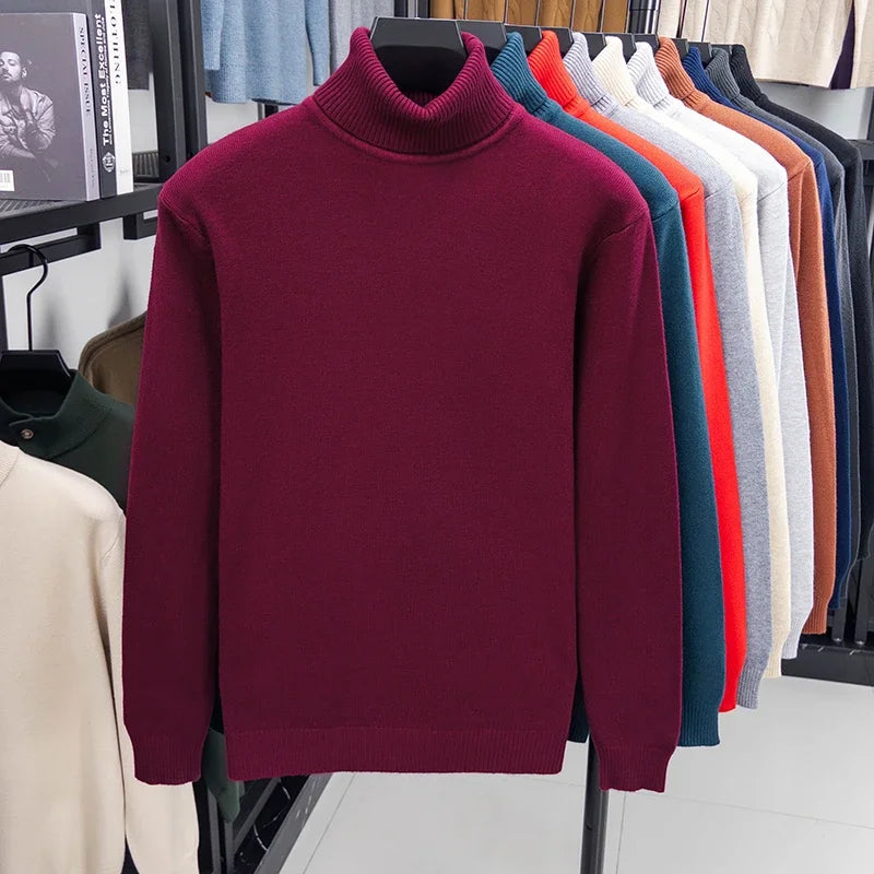 Slim Fit Men’s Turtleneck Pullover