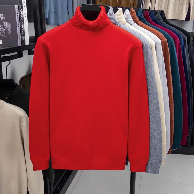 Slim Fit Men’s Turtleneck Pullover